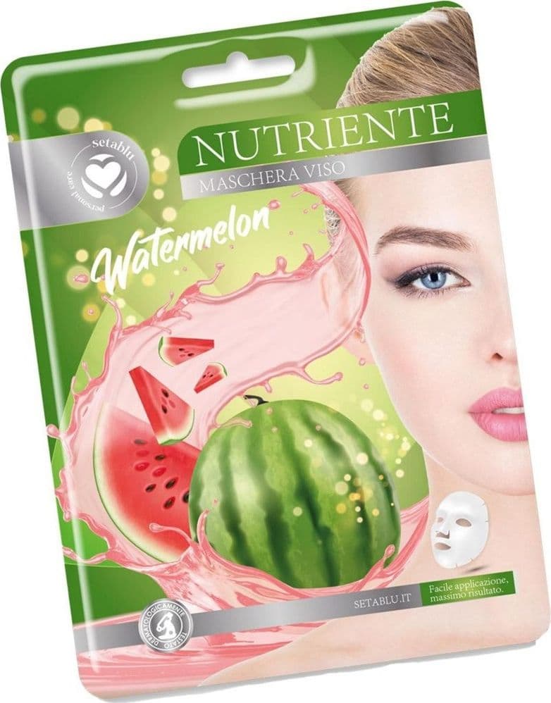 MASCHERA VISO ALL'ANGURIA IN TESSUTO NUTRIENTE PER CURA DELLA PELLE FACILE APPLICAZIONE - 2