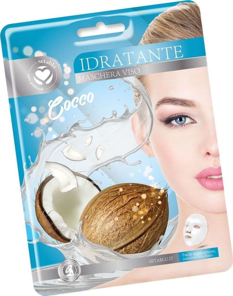 MASCHERA VISO AL COCCO IN TESSUTO IDRATANTE PER CURA DELLA PELLE FACILE APPLICAZIONE - 2