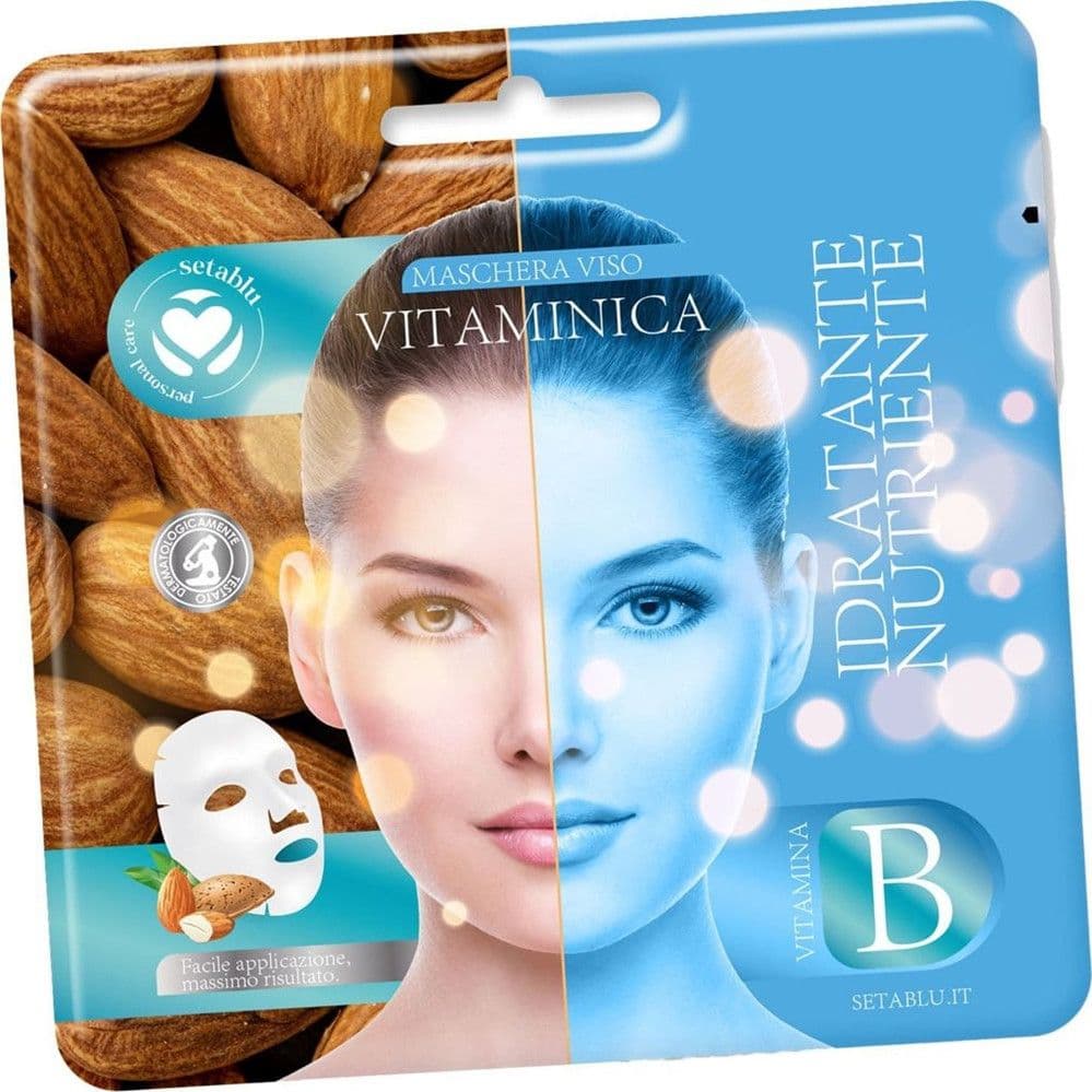 MASCHERA VISO CON VITAMINA B IDRATANTE NUTRIENTE CURA DELLA PELLE FACILE APPLICAZIONE - 2