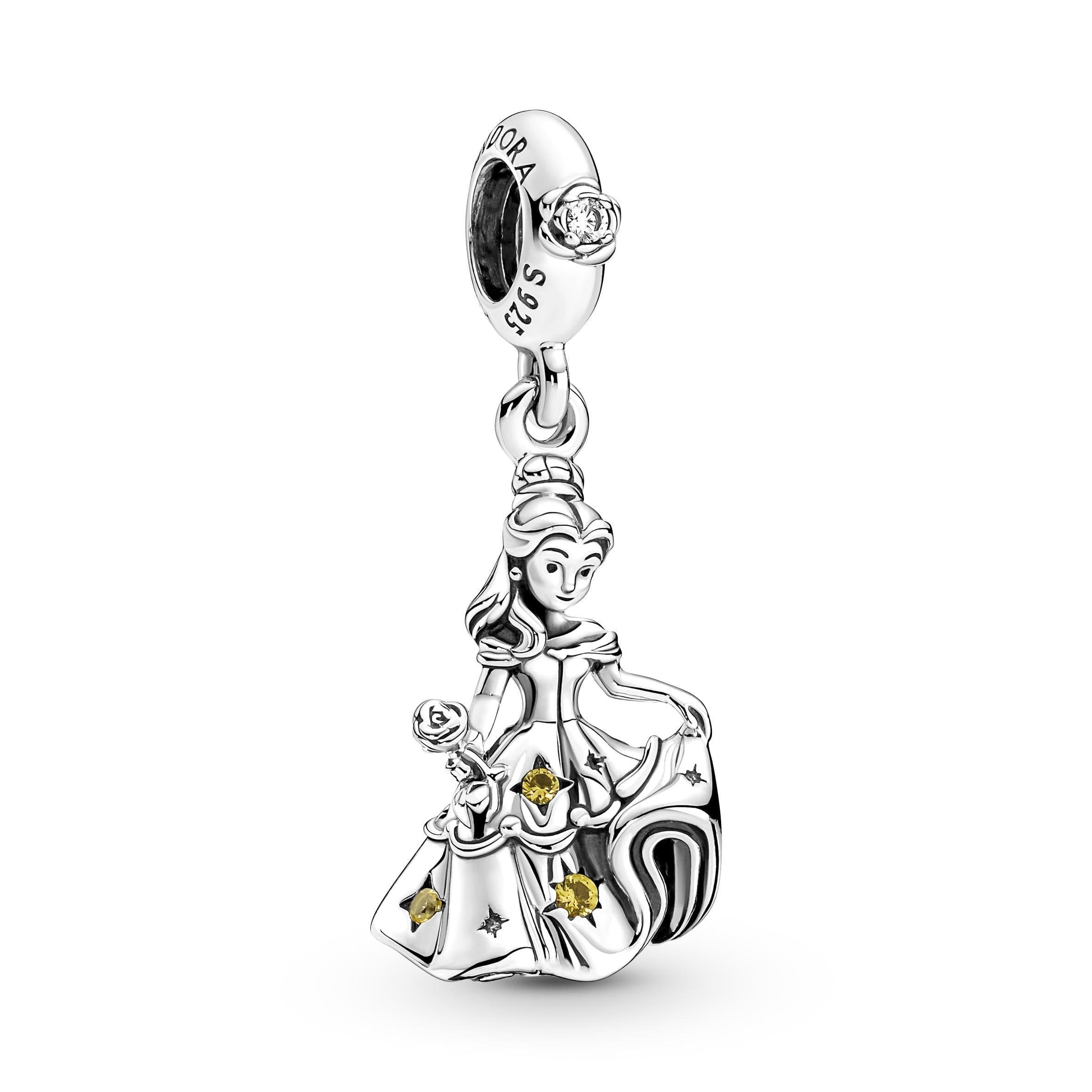 PANDORA - charm Disney, La Bella e la Bestia, charm pendente Bella danzante