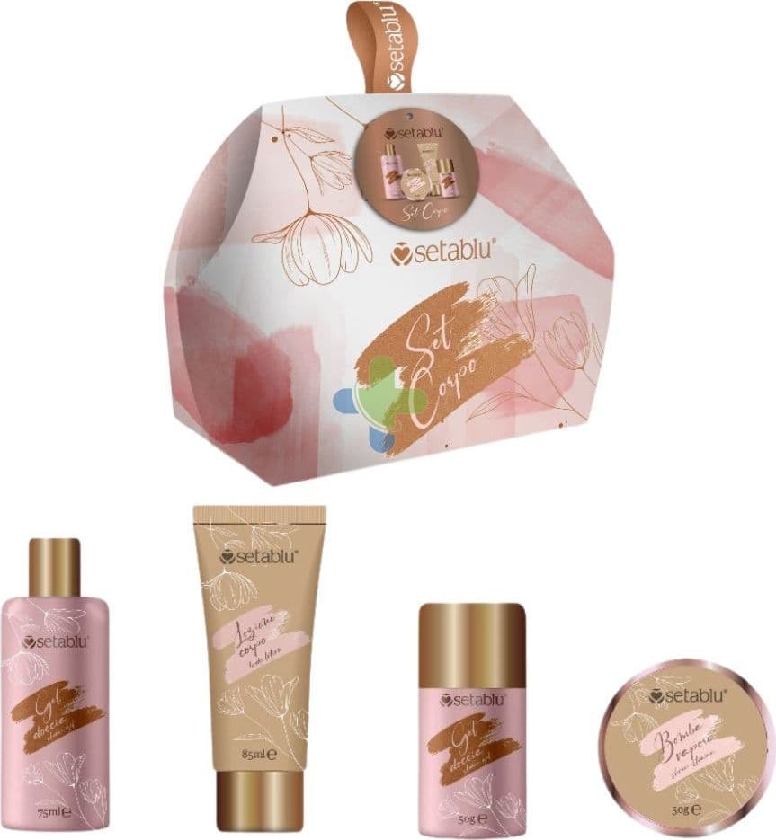 SET DONNA DA 4PZ CON GEL DOCCIA DEODORANTE LOZIONE CORPO IDEA REGALO ELEGANTE COFANETTO