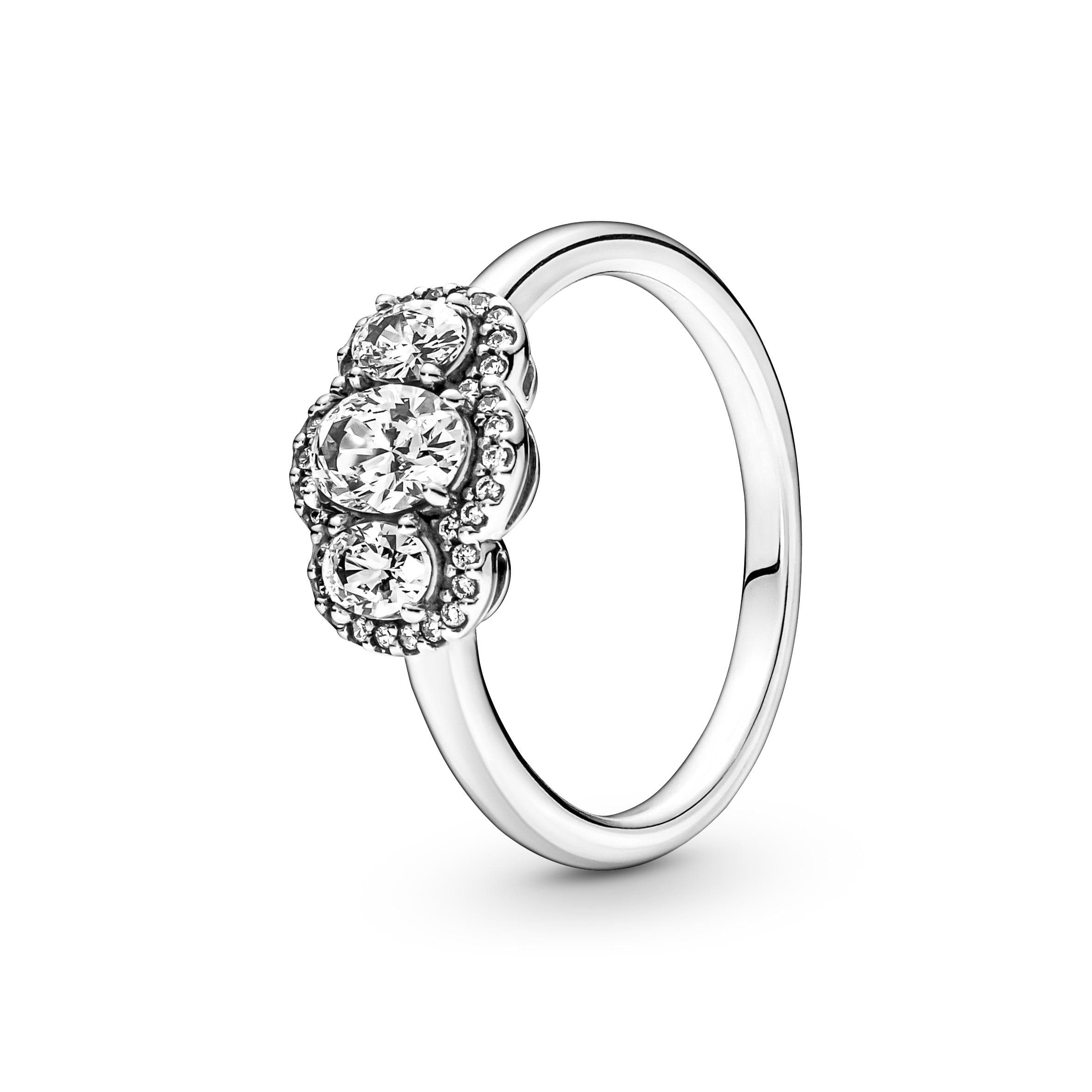 PANDORA  - Anello vintage con tre pietre
