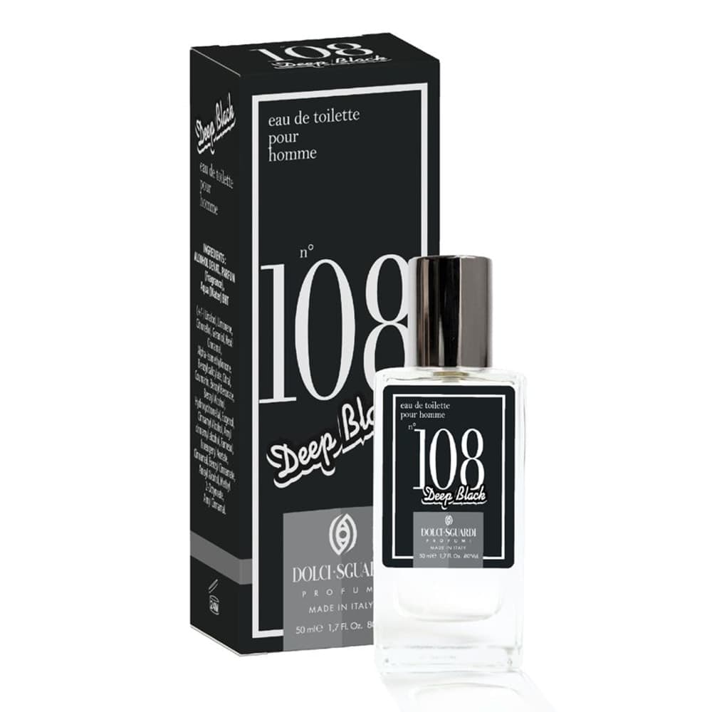 PROFUMO CORPO EAU DE TOILETTE UOMO N°108 DEEP BLACK 50ML FRAGRANZA INTENSO MISTERIOSO 009128 in Eau de Toilette Trade Shop italia - Napoli, commercioVirtuoso.it