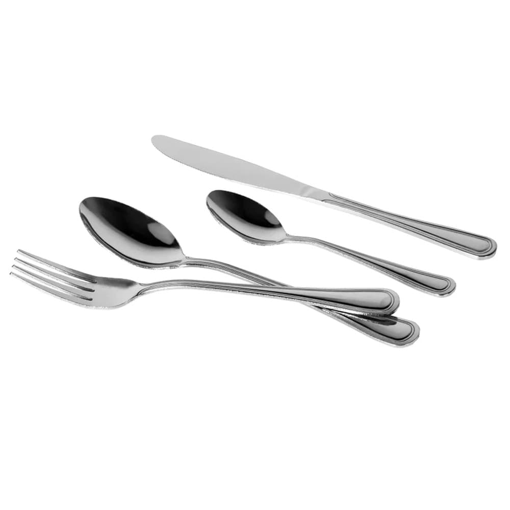 SET SERVIZIO DI POSATE 24PZ IN ACCIAIO INOX CUCINA COLTELLI FORCHETTE DESIGN MODERNO LUCIDO in Set di posate miste Trade Shop italia - Napoli, commercioVirtuoso.it