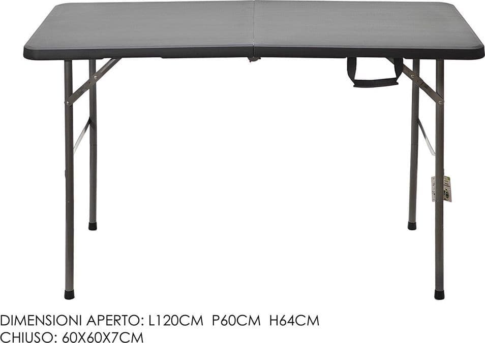 TAVOLO PIEGHEVOLE PORTATILE RETTANGOLARE 120CM MULTIUSO CAMPEGGIO CON MANIGLIA TRASPORTO in Tavoli Trade Shop italia - Napoli, commercioVirtuoso.it