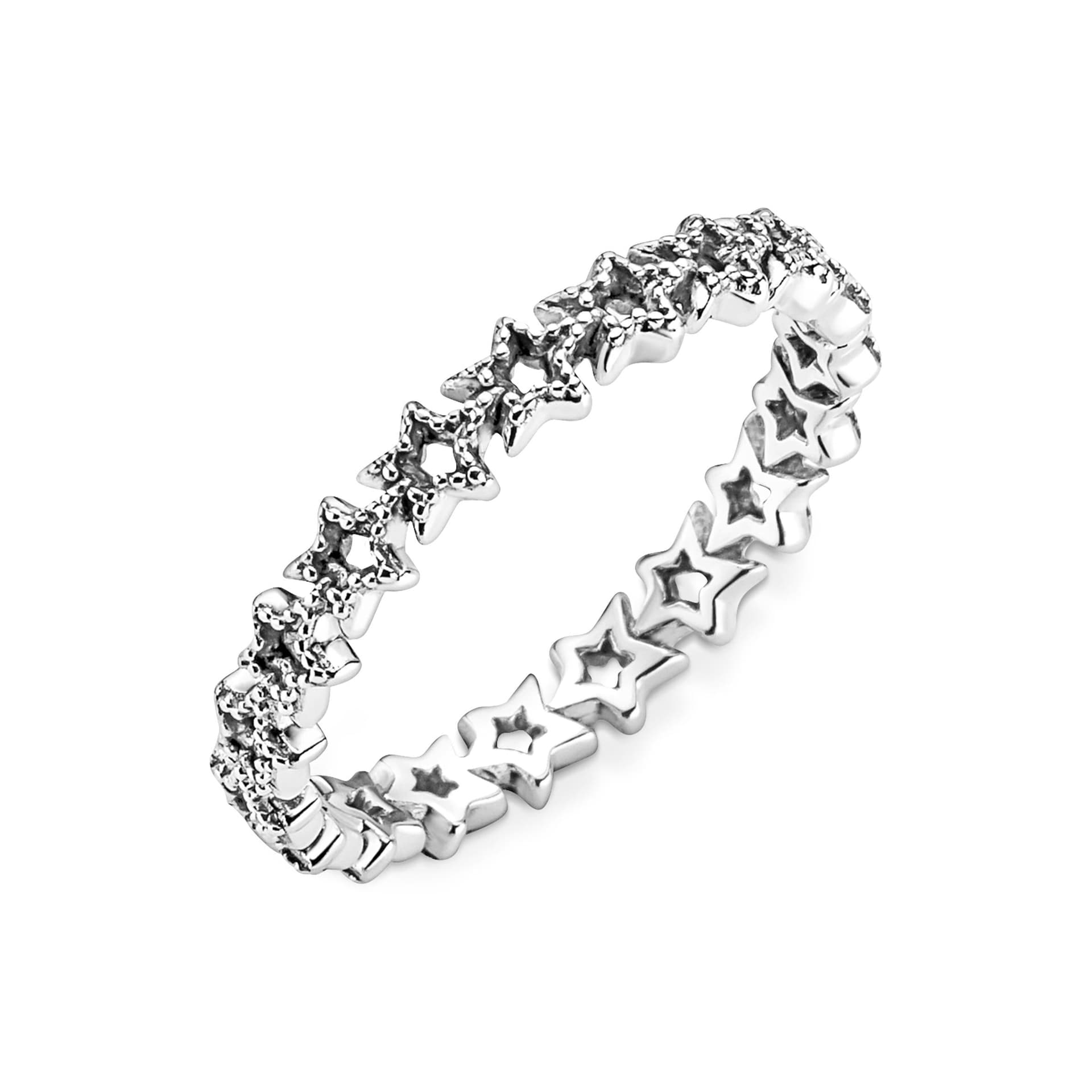 PANDORA  - Anello a fascia Stelle asimmetriche in Anelli Alba Gioielli - Casoria, commercioVirtuoso.it