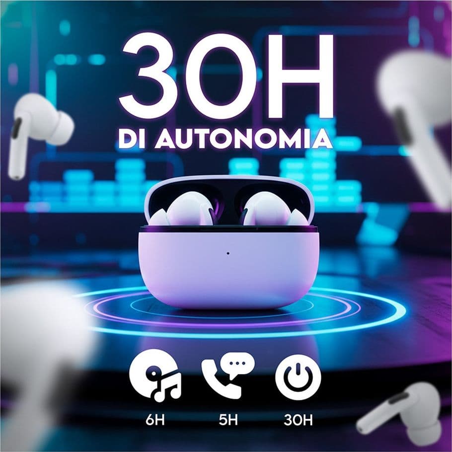 CUFFIETTE AURICOLARI WIRELESS G66 MICROFONO HD BASSI STEREO TRADUTTORE AI CONTROLLO TOUCH in Cuffie In-Ear Trade Shop italia - Napoli, commercioVirtuoso.it