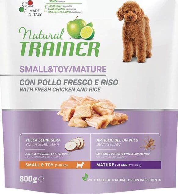 Natural Trainer Mantenimento mangime secco Cani Mature small & toy pollo e riso in Secco 101 Market - Poggibonsi, commercioVirtuoso.it
