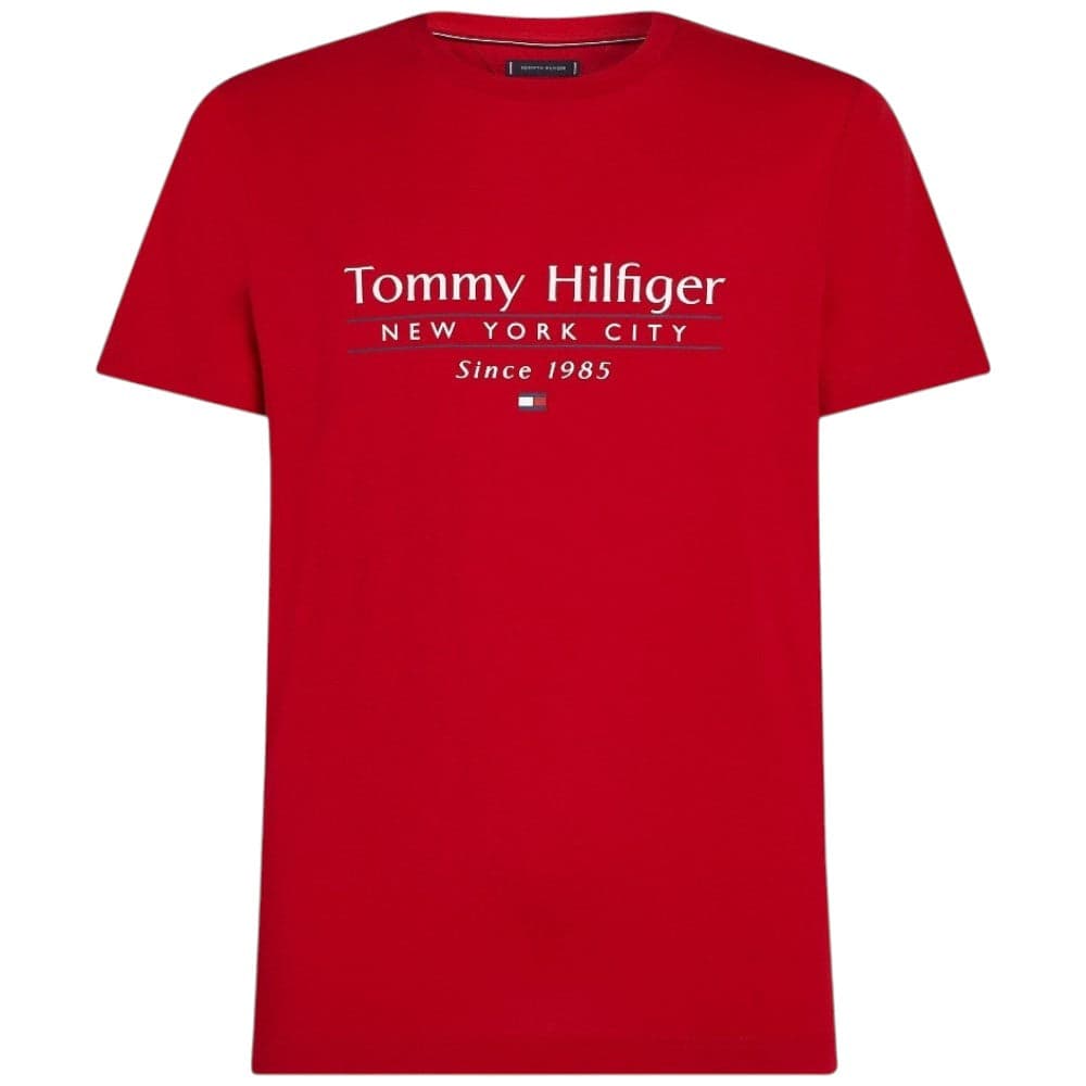 Tommy Hilfiger t-shirt rossa con stampa MW0MW38621XLD