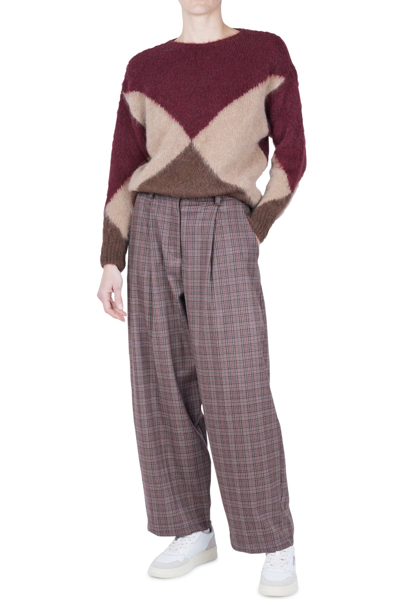 LA FEMME BLANCHE La Femme Blanche - Pantalone - 461751 - Fantasia Marrone da donna in Pantaloni Drestige - Casamassima, commercioVirtuoso.it