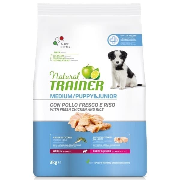 Natural Trainer Mantenimento mangime secco Cani Puppy medium pollo e riso in Secco 101 Market - Poggibonsi, commercioVirtuoso.it