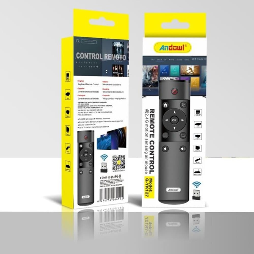 TELECOMANDO TV UNIVERSALE Q-YK127 PER SMART TV ANDROID TV BOX CON RICEVITORE USB WIRELESS in Telecomandi Trade Shop italia - Napoli, commercioVirtuoso.it