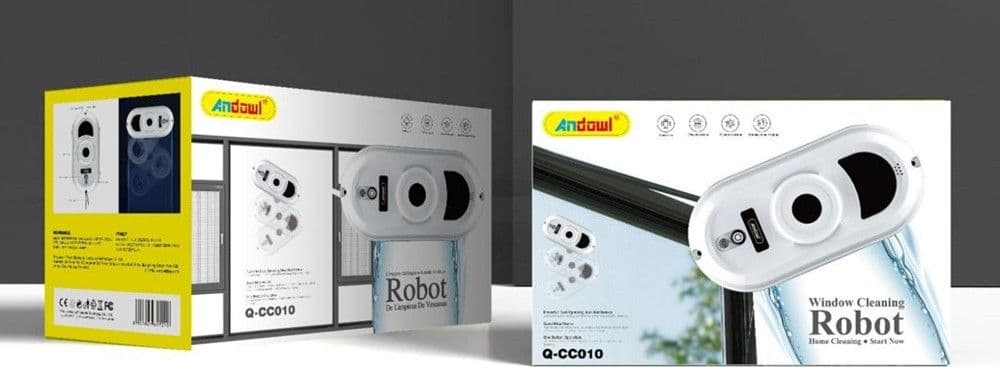 ROBOT LAVAVETRI AUTOMATICO INTELLIGENTE PER PULIZIA FINESTRE CASA UFFICIO Q-CC010 in Aspirapolvere robot Trade Shop italia - Napoli, commercioVirtuoso.it