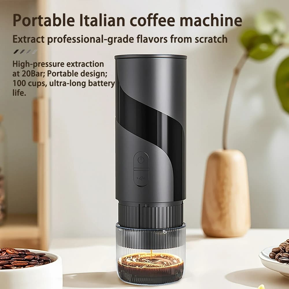 MINI MACCHINA PER CAFFÈ ESPRESSO PORTATILE RICARICABILE 20 BAR 2IN1 PER CAPSULE MACINATO in Macchine da caffè tazza singola Trade Shop italia - Napoli, commercioVirtuoso.it