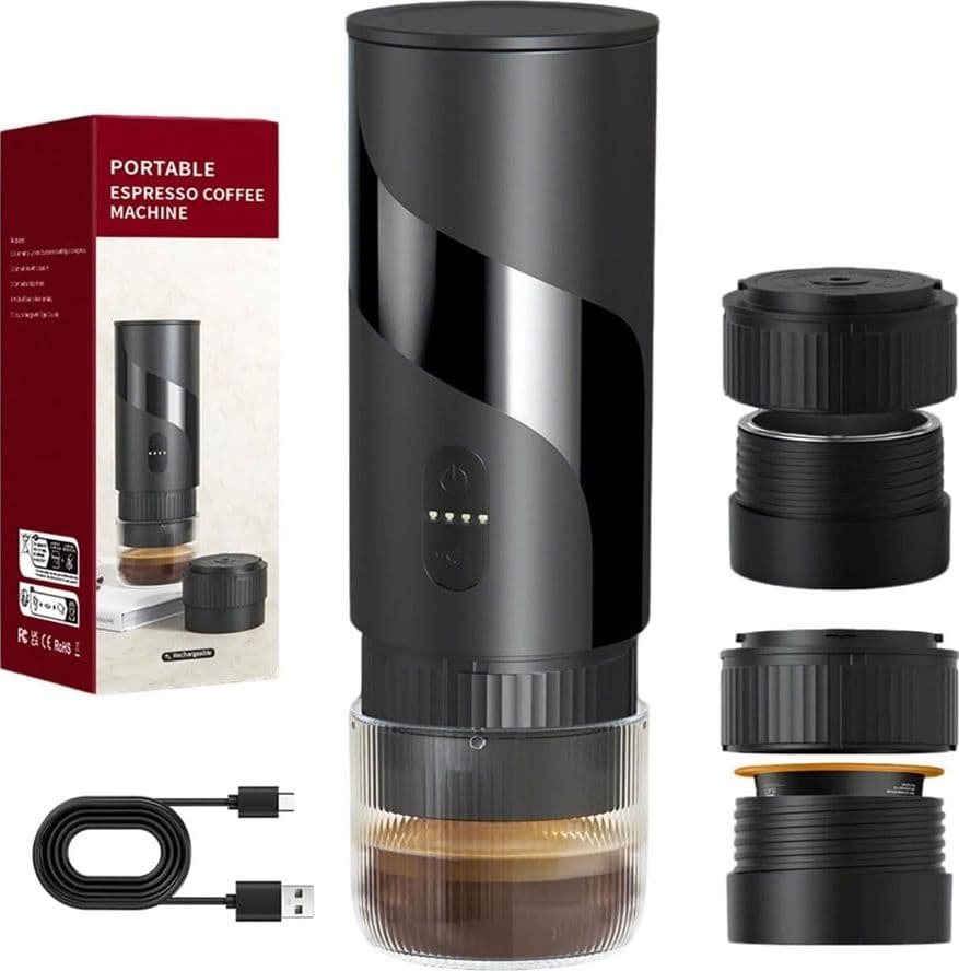 MINI MACCHINA PER CAFFÈ ESPRESSO PORTATILE RICARICABILE 20 BAR 2IN1 PER CAPSULE MACINATO in Macchine da caffè tazza singola Trade Shop italia - Napoli, commercioVirtuoso.it