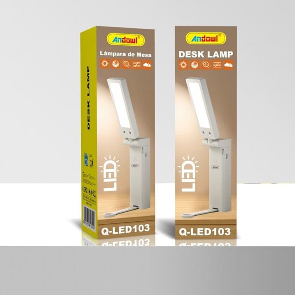LAMPADA DA SCRIVANIA A LED DA TAVOLO UFFICIO PIEGHEVOLE PORTATILE RICARICABILE Q-LED103 in Lampade da lavoro Trade Shop italia - Napoli, commercioVirtuoso.it