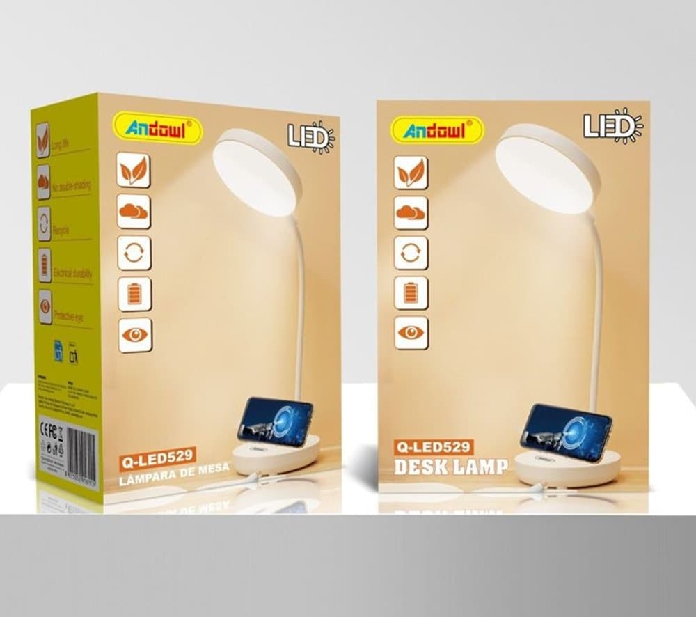 LAMPADA DA SCRIVANIA LUCE NOTTURNA TAVOLO A LED RICARICABILE BRACCIO FLESSIBILE Q-LED529 in Lampade da lavoro Trade Shop italia - Napoli, commercioVirtuoso.it