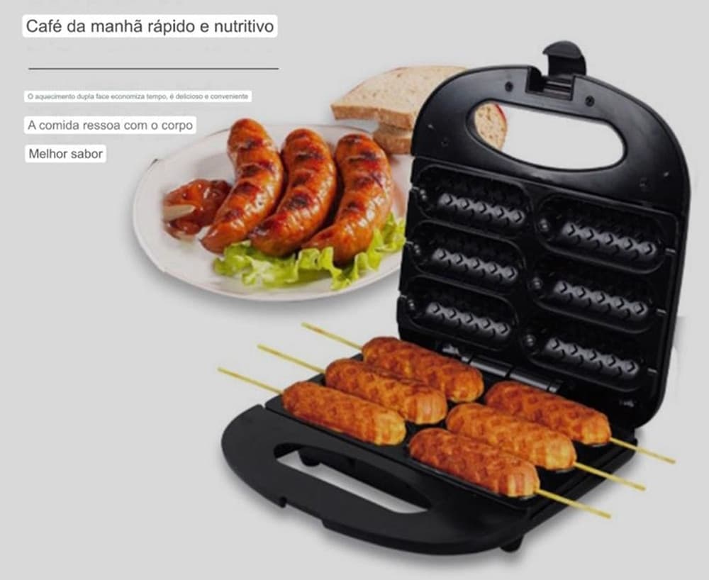 PIASTRA ELETTRICA ANTIADERENTE MULTIFUNZIONE 750W CALORE UNIFORME PER CORN DOG HOT DOG in Bistecchiere Trade Shop italia - Napoli, commercioVirtuoso.it