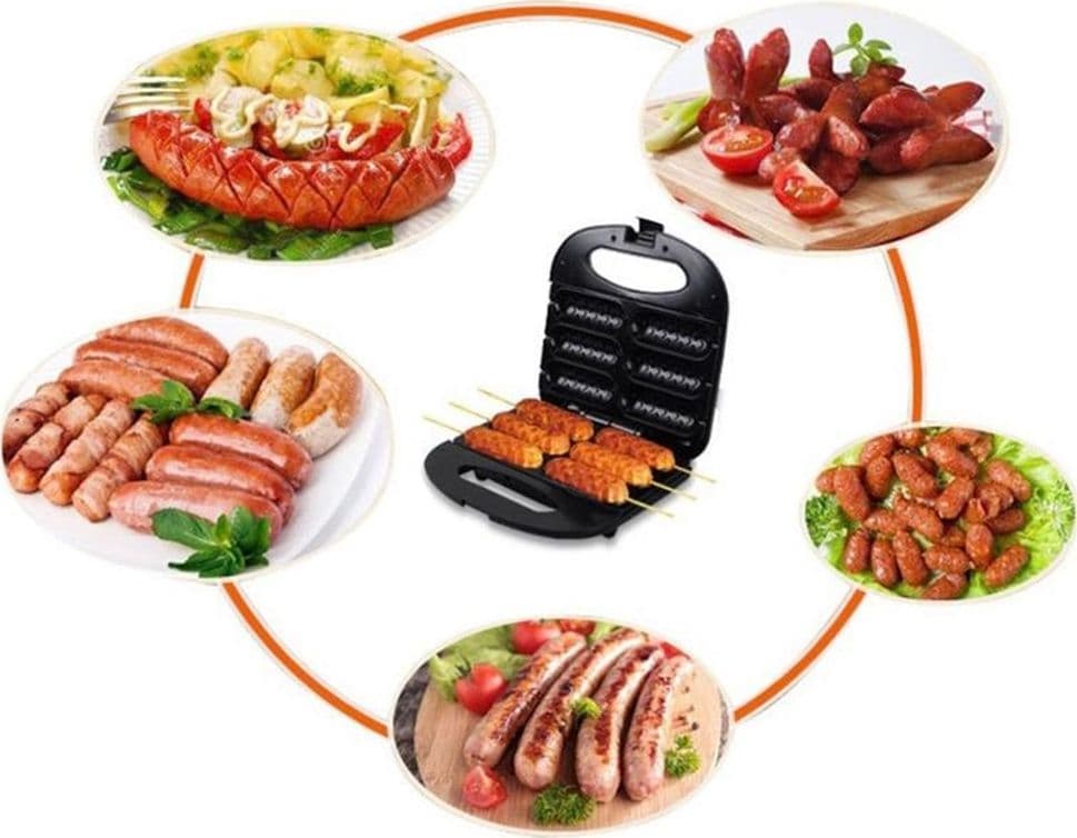 PIASTRA ELETTRICA ANTIADERENTE MULTIFUNZIONE 750W CALORE UNIFORME PER CORN DOG HOT DOG in Bistecchiere Trade Shop italia - Napoli, commercioVirtuoso.it