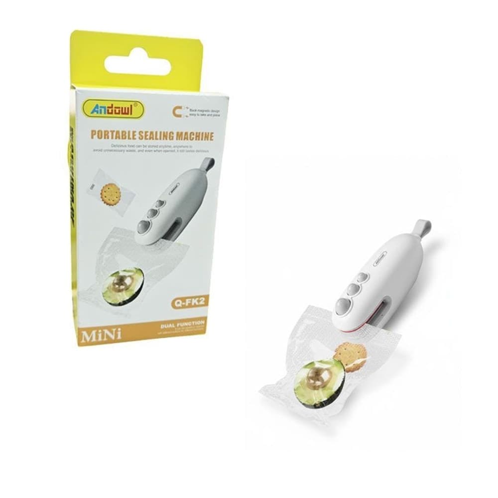 MINI MACCHINA SIGILLATRICE PER SACCHETTI PORTATILE DOPPIA FUNZIONE RICARICABILE Q-FK2 in Macchine sottovuoto per alimenti Trade Shop italia - Napoli, commercioVirtuoso.it