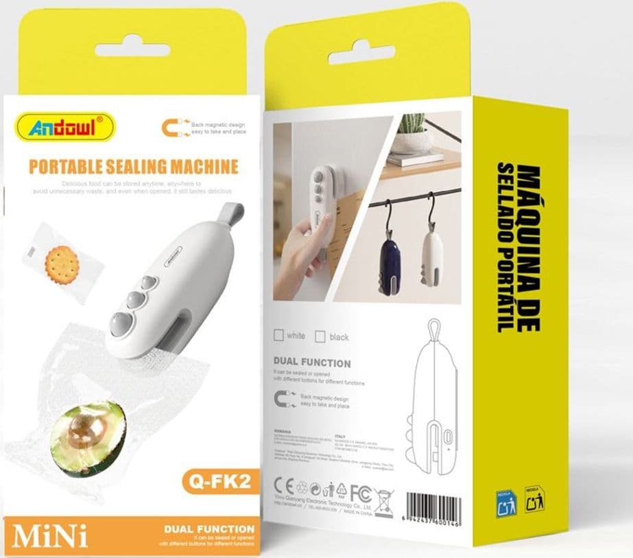 MINI MACCHINA SIGILLATRICE PER SACCHETTI PORTATILE DOPPIA FUNZIONE RICARICABILE Q-FK2 in Macchine sottovuoto per alimenti Trade Shop italia - Napoli, commercioVirtuoso.it