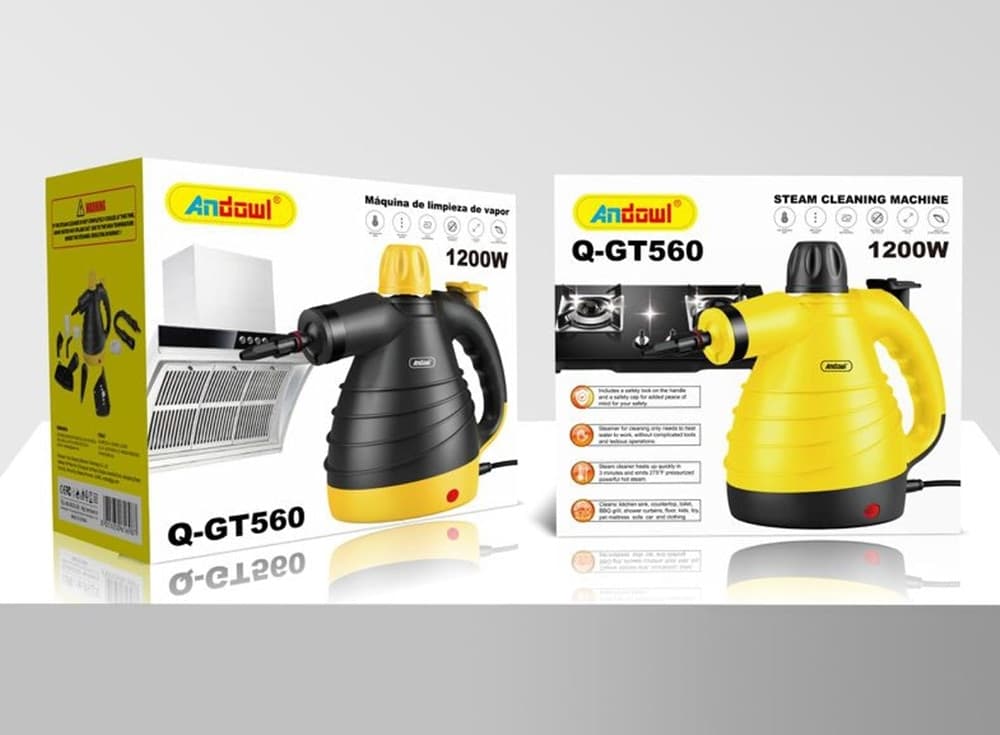 PULITORE A VAPORE PORTATILE 1200W DA 13 PEZZI PER PULIZIA IGIENE CASA VEICOLI Q-GT560 in Aspirapolvere e pulitori a vapore Trade Shop italia - Napoli, commercioVirtuoso.it