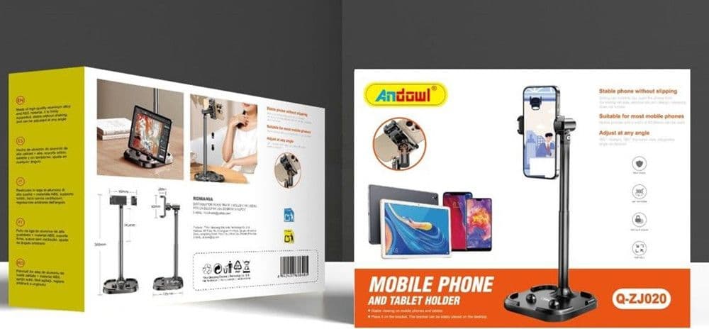 SUPPORTO DA TAVOLO PER TELEFONI CELLULARI TABLET CON CLIP ROTAZIONE REGOLABILE Q-ZJ020 in Supporti Trade Shop italia - Napoli, commercioVirtuoso.it