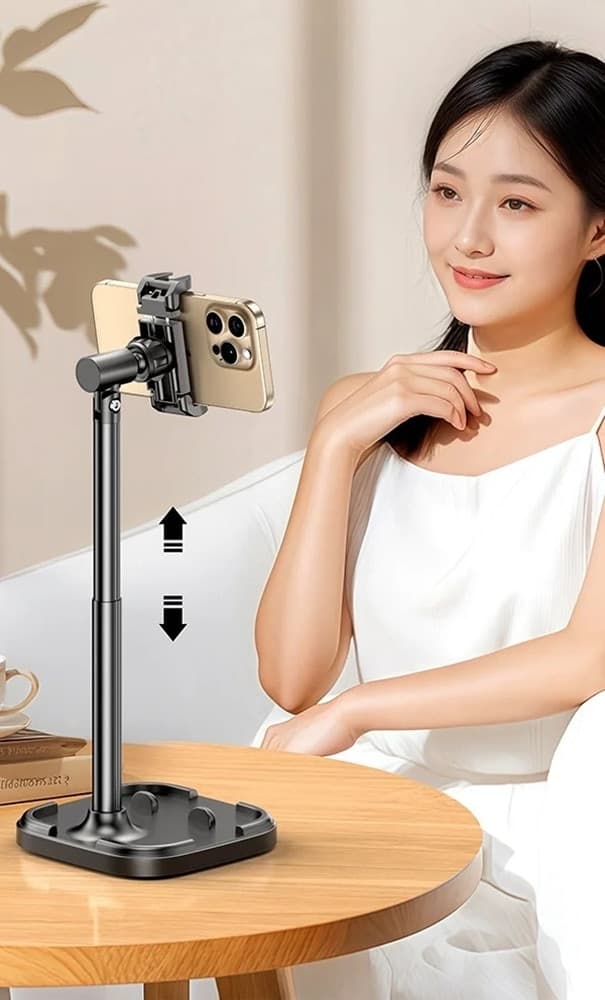 SUPPORTO DA TAVOLO PER TELEFONI CELLULARI TABLET CON CLIP ROTAZIONE REGOLABILE Q-ZJ020 in Supporti Trade Shop italia - Napoli, commercioVirtuoso.it