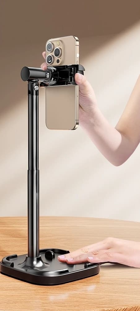 SUPPORTO DA TAVOLO PER TELEFONI CELLULARI TABLET CON CLIP ROTAZIONE REGOLABILE Q-ZJ020 in Supporti Trade Shop italia - Napoli, commercioVirtuoso.it