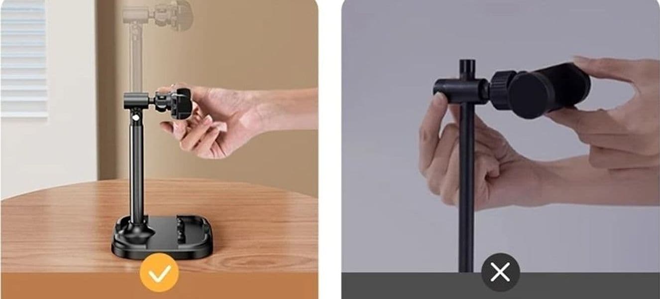 SUPPORTO DA TAVOLO PER TELEFONI CELLULARI TABLET CON CLIP ROTAZIONE REGOLABILE Q-ZJ020 in Supporti Trade Shop italia - Napoli, commercioVirtuoso.it