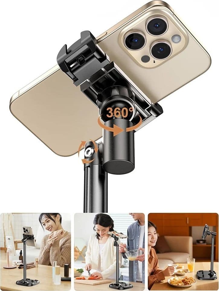 SUPPORTO DA TAVOLO PER TELEFONI CELLULARI TABLET CON CLIP ROTAZIONE REGOLABILE Q-ZJ020 in Supporti Trade Shop italia - Napoli, commercioVirtuoso.it