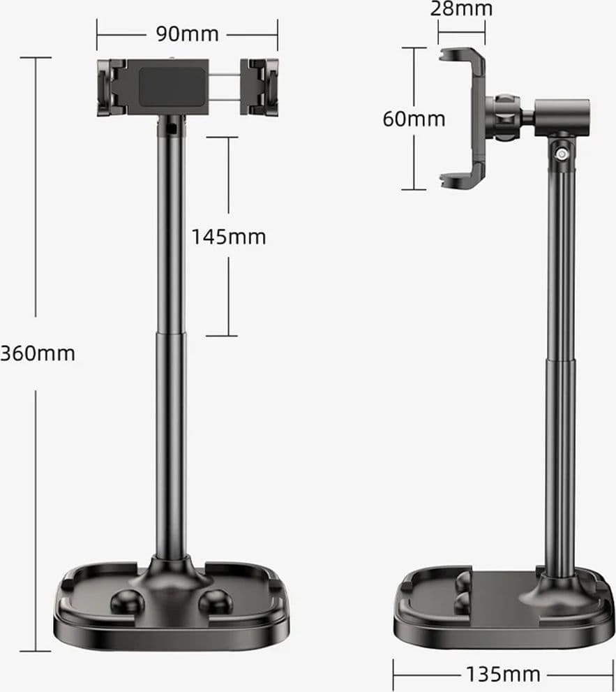 SUPPORTO DA TAVOLO PER TELEFONI CELLULARI TABLET CON CLIP ROTAZIONE REGOLABILE Q-ZJ020 in Supporti Trade Shop italia - Napoli, commercioVirtuoso.it