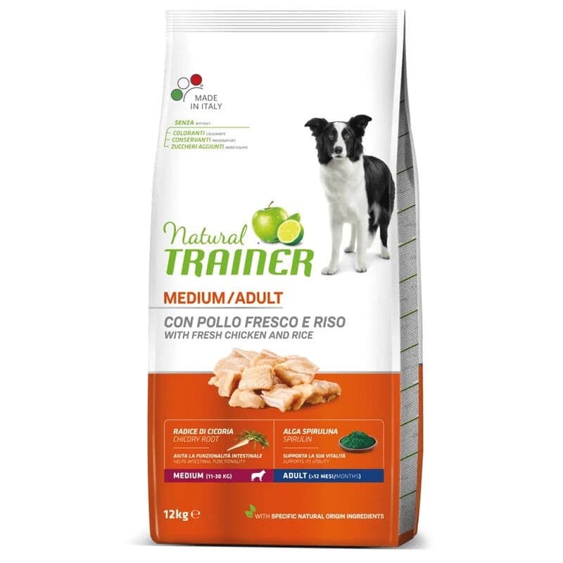 Natural Trainer Mantenimento mangime secco Cani Adult medium pollo e riso in Secco 101 Market - Poggibonsi, commercioVirtuoso.it