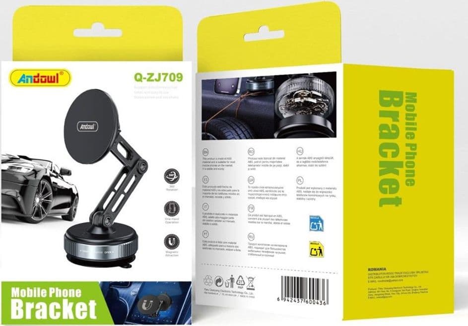 SUPPORTO MAGNETICO PIEGHEVOLE PER CELLULARE DA AUTO CON VENTOSA ROTANTE A 360° Q-ZJ709 in Alloggiamenti Trade Shop italia - Napoli, commercioVirtuoso.it