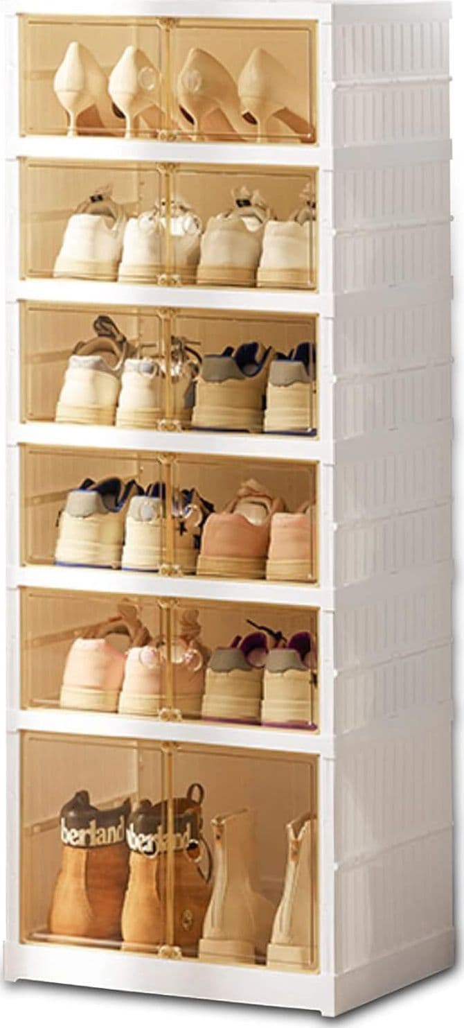 SCARPIERA PIEGHEVOLE PER SCARPE IMPILABILE TRASPARENTE ORGANIZER SENZA INSTALLAZIONE in Scatole per scarpe e stivali Trade Shop italia - Napoli, commercioVirtuoso.it