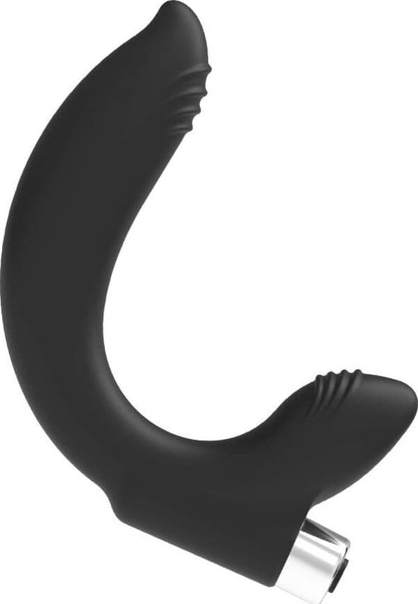 Plug Anale Vibrante Nero Curvo in Silicone Punto P Waterproof vibrazioni 10 X in prodotto Erosdom - Palmi, commercioVirtuoso.it