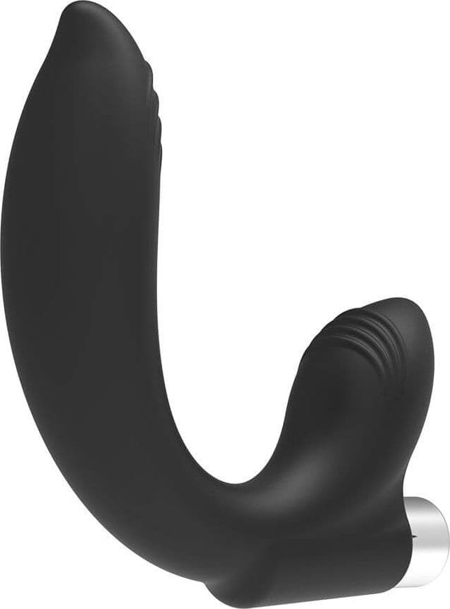 Plug Anale Vibrante Nero Curvo in Silicone Punto P Waterproof vibrazioni 10 X in prodotto Erosdom - Palmi, commercioVirtuoso.it