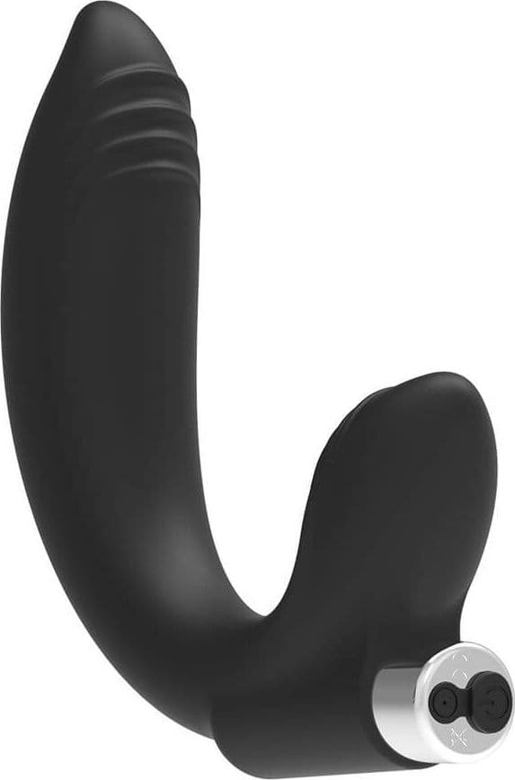 Plug Anale Vibrante Nero Curvo in Silicone Punto P Waterproof vibrazioni 10 X in prodotto Erosdom - Palmi, commercioVirtuoso.it