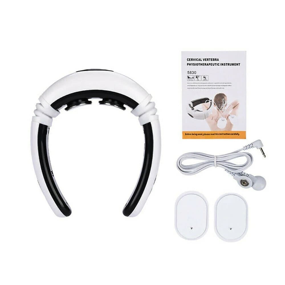 MASSAGGIATORE CON IMPULSI ELETTRICI MULTIFREQUENZA SOLLIEVO DOLORE CERVICALE SCHIENA COLLO in Massaggiatori cervicali e da collo Trade Shop italia - Napoli, commercioVirtuoso.it