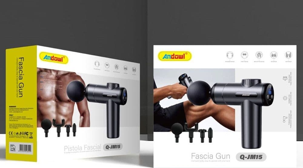 PISTOLA PER MASSAGGIO MUSCOLARE Q-JM15 CON DISPLAY LCD TESTINE MASSAGGIANTI INTERCAMBIABILI in Massaggiatori elettrici manuali Trade Shop italia - Napoli, commercioVirtuoso.it