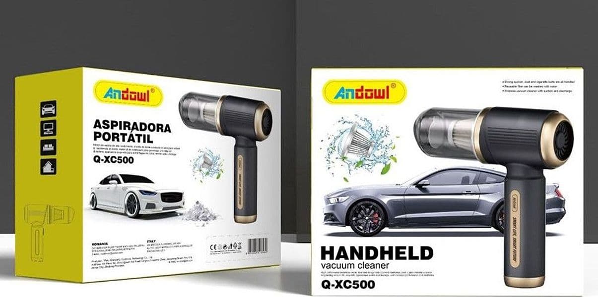 ASPIRAPOLVERE ELETTRICO PORTATILE ERGONOMICO PER PULIZIA AUTO CON FILTRO RIMOVIBILE Q-XC500 in Aspirabriciole e aspirapolvere portatili Trade Shop italia - Napoli, commercioVirtuoso.it