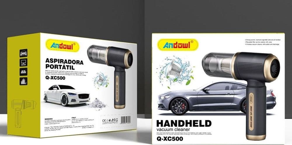 ASPIRAPOLVERE ELETTRICO PORTATILE ERGONOMICO PER PULIZIA AUTO CON FILTRO RIMOVIBILE Q-XC500 in Aspirabriciole e aspirapolvere portatili Trade Shop italia - Napoli, commercioVirtuoso.it