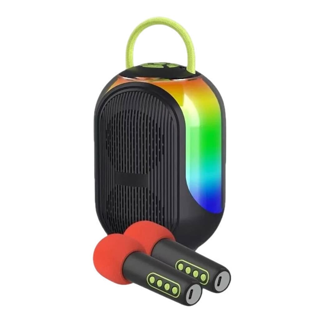 ALTOPARLANTE KARAOKE BLUETOOTH WIRELESS PORTATILE CON MICROFONI EFFETTI LUCE RGB Q-YX133 in Console Karaoke Trade Shop italia - Napoli, commercioVirtuoso.it