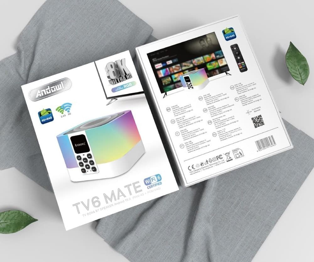 TV BOX 8K ULTRA HD ALTOPARLANTE BLUETOOTH ANDROID 15 WIFI 6 ILLUMINAZIONE RGB TV6 MATE in Client Streaming Trade Shop italia - Napoli, commercioVirtuoso.it