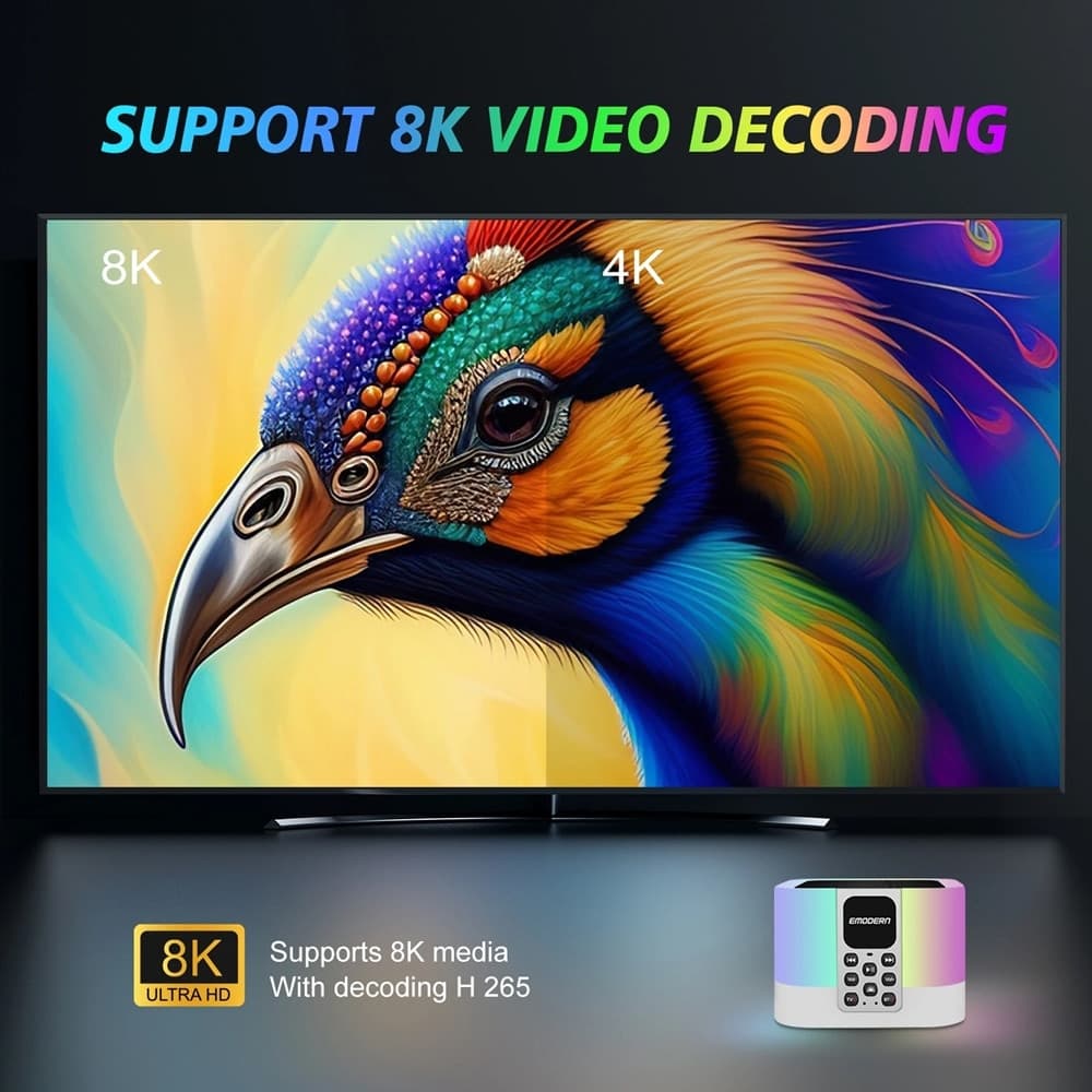 TV BOX 8K ULTRA HD ALTOPARLANTE BLUETOOTH ANDROID 15 WIFI 6 ILLUMINAZIONE RGB TV6 MATE in Client Streaming Trade Shop italia - Napoli, commercioVirtuoso.it