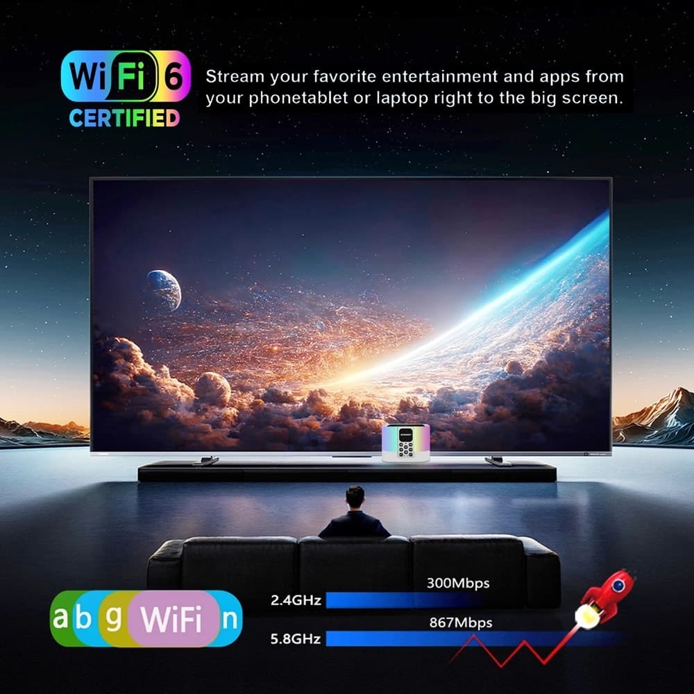 TV BOX 8K ULTRA HD ALTOPARLANTE BLUETOOTH ANDROID 15 WIFI 6 ILLUMINAZIONE RGB TV6 MATE in Client Streaming Trade Shop italia - Napoli, commercioVirtuoso.it