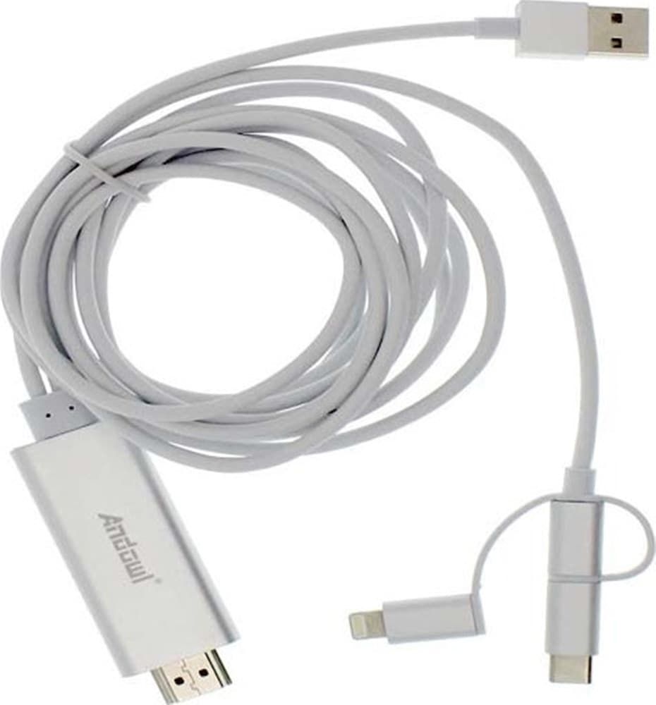CAVO HDTV 3IN1 HDMI 4K HDR DA 2MT DA USB A CONNETTORI LIGHTNING / TIPO-C / MICRO USB QY-A8 in Cavi HDMI Trade Shop italia - Napoli, commercioVirtuoso.it