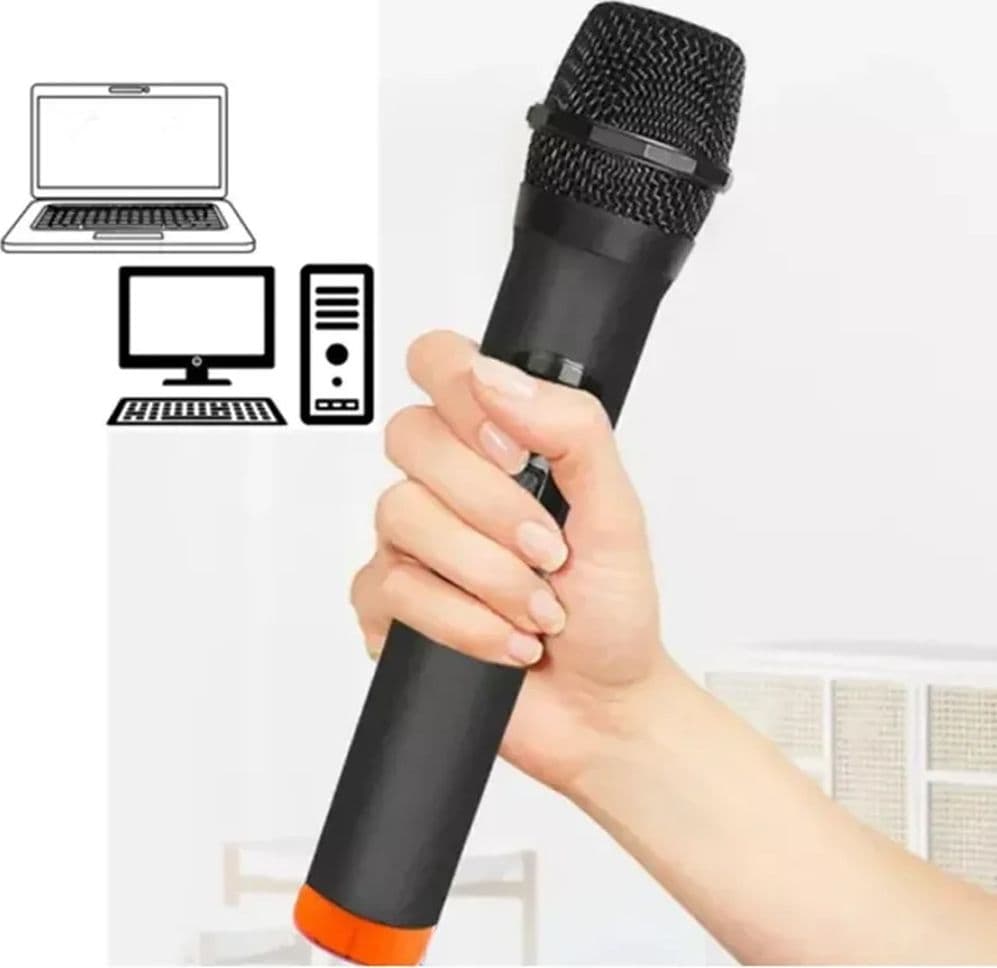 MICROFONO VOCALE KARAOKE PORTATILE RICEVITORE WIRELESS PROFESSIONALE RICARICA USB Q-MIC555 in Set di microfoni Trade Shop italia - Napoli, commercioVirtuoso.it