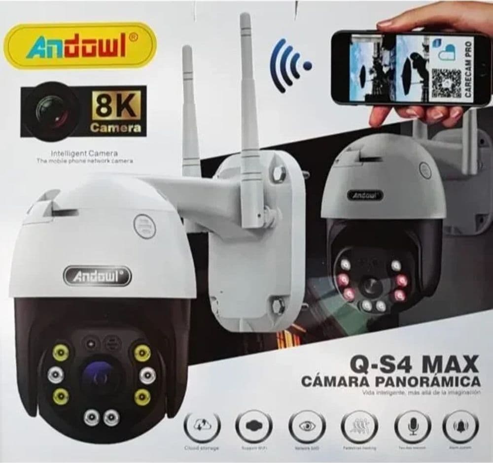 TELECAMERA IP WI-FI PANORAMICA DI SORVEGLIANZA 8K WIRELESS IMPERMEABILE Q-S4 MAX in Dom camera Trade Shop italia - Napoli, commercioVirtuoso.it