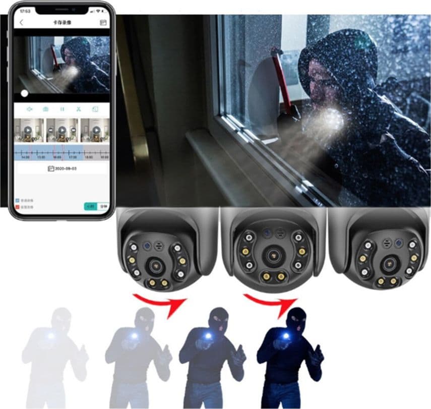 TELECAMERA IP WI-FI PANORAMICA DI SORVEGLIANZA 8K WIRELESS IMPERMEABILE Q-S4 MAX in Dom camera Trade Shop italia - Napoli, commercioVirtuoso.it